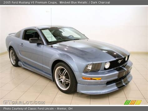 Windveil Blue Metallic 2005 Ford Mustang V6 Premium Coupe Dark Charcoal Interior Gtcarlot