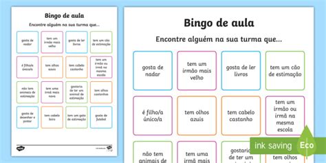 Plano De Aula Bingo De Palavras Ano