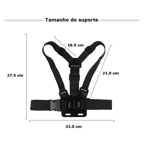 Suporte De Peito Chest Mount Harness De C Meras Gopro E Similares