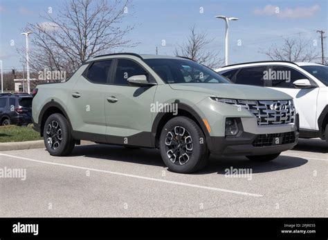 Avon Circa April 2023 Hyundai Santa Cruz Display At A Dealership