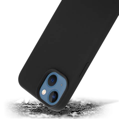 Luxe Liquid Silicone Case Iphone 14 Zwart Phone Factory