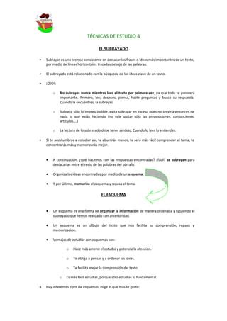 Técnicas de estudio 4 PDF