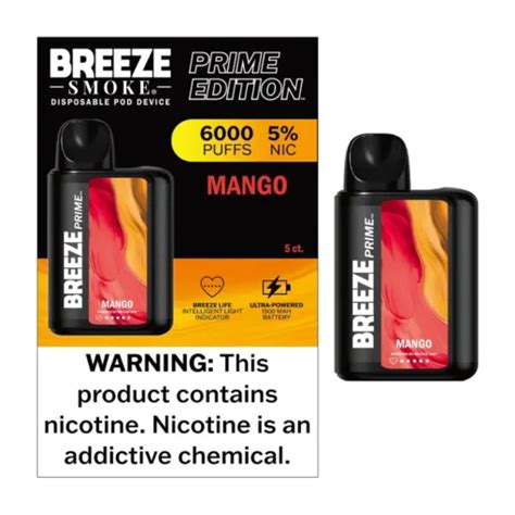 BREEZE PRIME 6000 PUFFS MANGO BREEZE - Safety Oil Inc