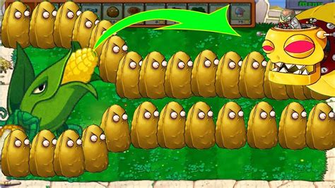 Plants Vs Zombies Mods 99 Gatling Pea Cob Cannon Vs Tall Nut Vs 99