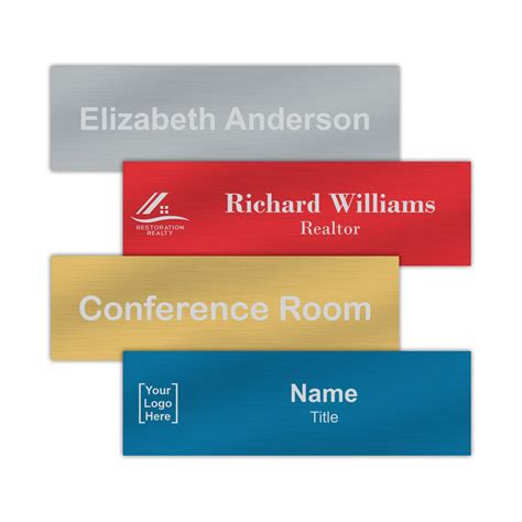 X Custom Engraved Metal Office Nameplate Signs Nap Nameplates