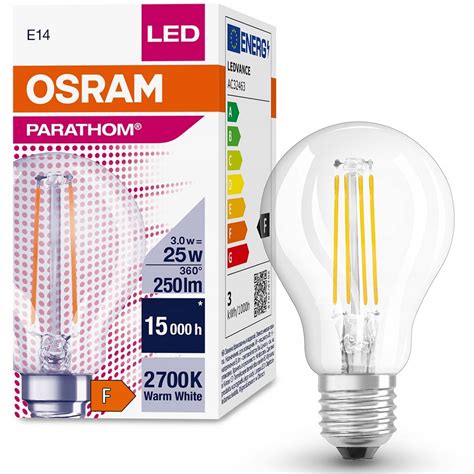 Bec Led Osram E14 P45 3w 25w 250lm 2700k Alb Cald Emag Ro