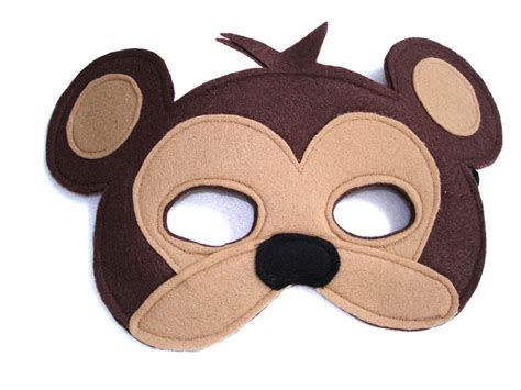 Children's Safari Animal MONKEY Felt Mask - Magical Attic