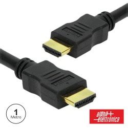 Cabo Hdmi Dourado Macho Macho 2 0 4K Preto 1mt TecnoMartins Pt