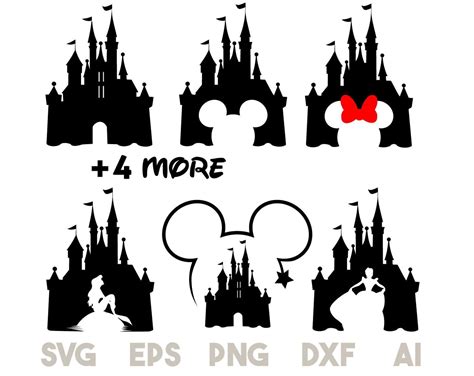 Disney Castle Svg Disney Svg Mickey Mouse Svg Minnie Svg Etsy