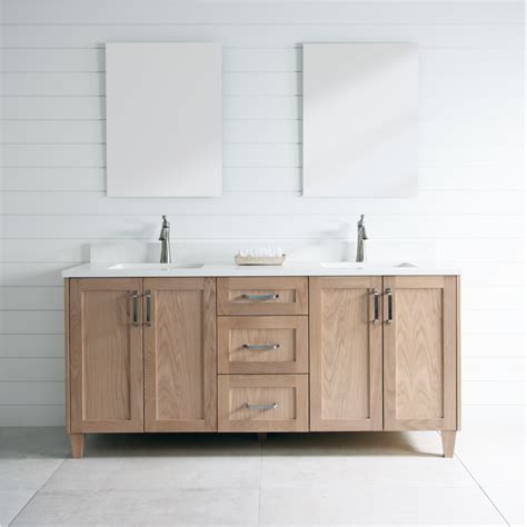 Bridgeport White Oak Bathroom Vanity Double Sink Oak Bathroom