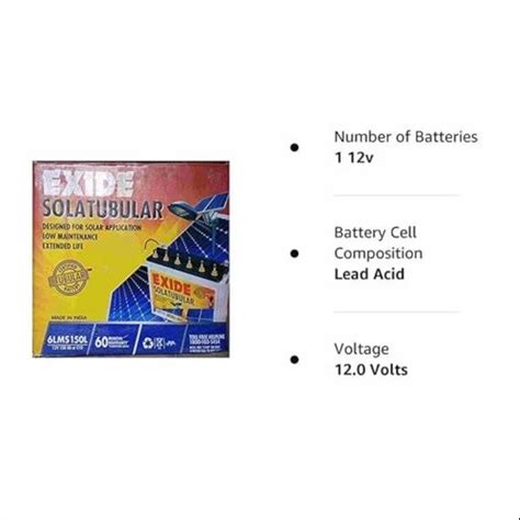 Exide SOLAR C10 TUBULAR Battery 150AH Inverter Battery At Rs 13500