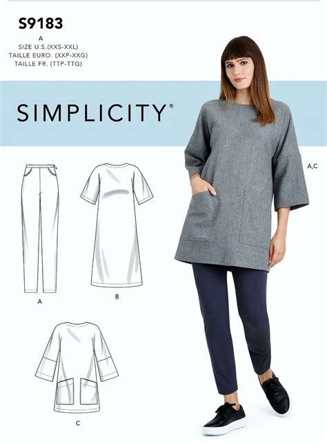 Sewing Pattern Womens Tunic Top Pattern Stretch Knit Etsy