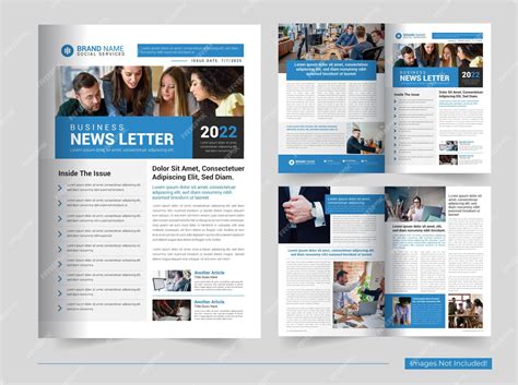 Premium Vector Business Newsletter Template Design