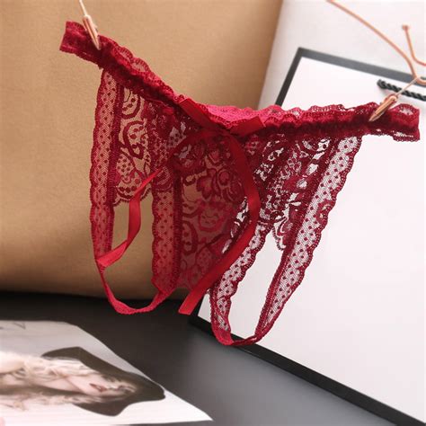 Mother Day Gifts Tawop Sexy Thong Panties For Women Wine Lace Panties