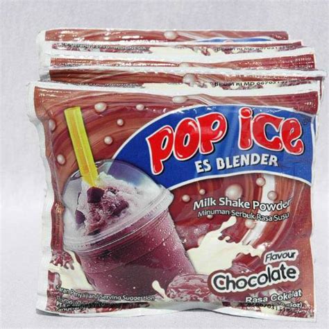 Jual Pop Ice Coklat Minuman Bubuk 25 G 1 Renceng Isi 10 Pcs Di