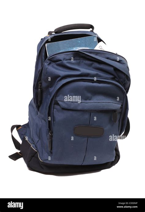 Backpack Full With Study Books Stock Photo Alamy