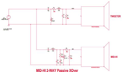 2Way Passive Crossover Mid - Hi - Electronic Circuit