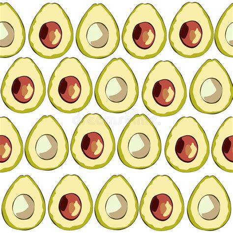 Avocados Seamless Surface Pattern Avocado Fruit Healthy Food Repeat