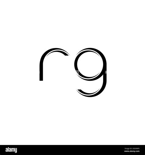 Rg Logo Monogram With Slice Rounded Modern Design Template Isolated On