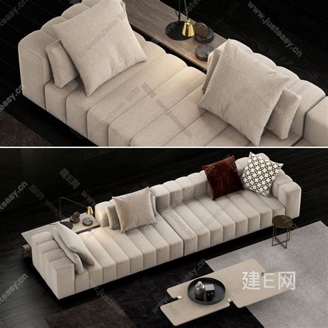 Minotti 现代多人沙发模型su模型下载 Id104221379 建e室内设计网