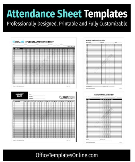 11 Free Attendance Sheet Formats For Ms Word And Excel