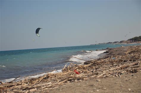 Theologos Rhodos Greece September 16 2021 Kitesurfing In The