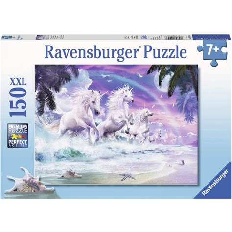 Ravensburger Puzzle Pi Ces Xxl Licornes Sur La Plage Enfant