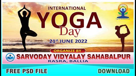 International Yoga Day Banner Yoga Day Poster Flex Design Of