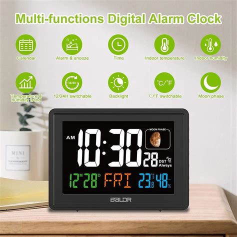 Sharp Atomic Digital Wall Clock With Weather Display Currentnanax