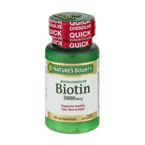 Buy Nature S Bounty Quick Dissolve Biotin 5000mcg 60 Ct For Hair Growth Online In Pakistan My