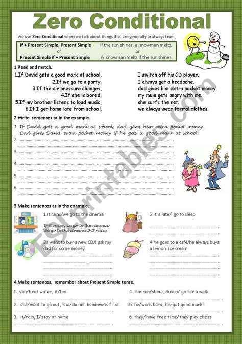 Zero Conditional ESL Worksheet By Blanca 42 OFF