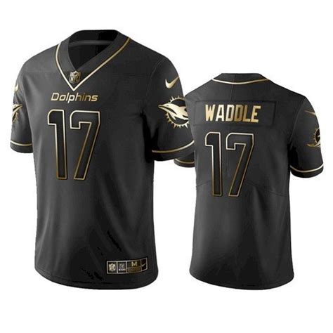 Dolphins Jaylen Waddle All-Black Golden Edition Jersey – US Sports Nation