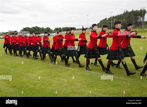 Pupils Of Queen Victoria School Dunlane Scotland On Parade In Full