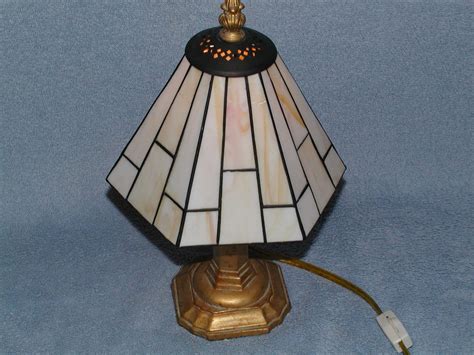 Stained Glass Lamp Frank Lloyd Wright Geometric Theme