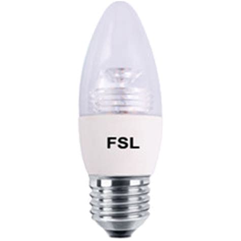 FSL LED Bulb C38 5W E27 ES Warm White 3000K 470lm Non Dimmable