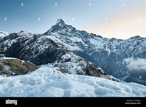 Landscape Of Mountain Mardi Himal Trek Stock Photo Alamy