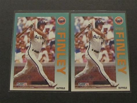 2 Baseball Cardssteve Finley433fleer1992 Rare From 90s Ebay