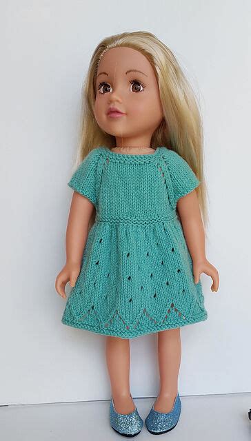 Knitting Patterns Galore 18 Inch Doll Top Down Dress