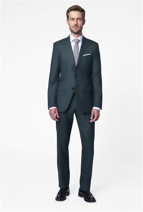 Custom Suits Made For You Mezzana Flannel Hunter Green Suit Indochino