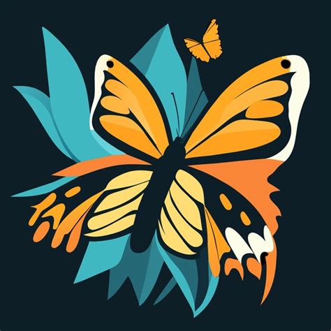 Premium Vector Monarch Butterfly In Flight Creative Inspiration