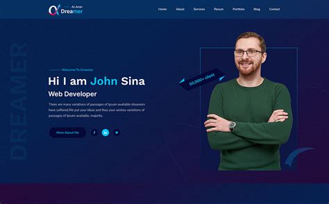 Personal Portfolio Cv Psd Template