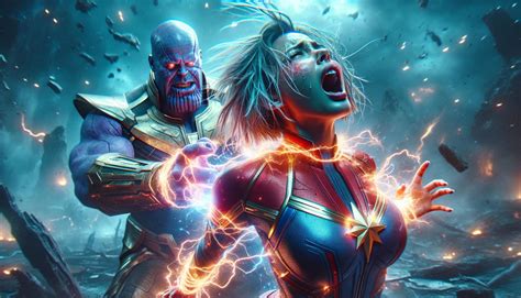 Endgame: Thanos vs Captain Marvel by murkasar on DeviantArt