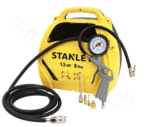 Stanley kompresor bezolejowy sprężarka zestaw 8 BAR 1100W 180l min AIR KIT