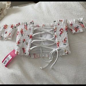 Xhilaration Swim Nwt Offthe Shoulder Bikini Top Poshmark