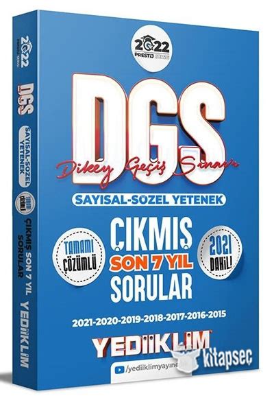 Km Sorular Dgs Prestij Serisi Say Sal S Zel Yetenek