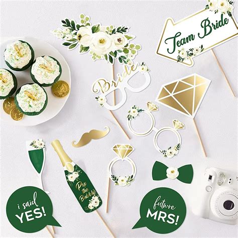 12pcsset Wedding Photo Booth Props Just Married Photobooth Hen Party Decorations Team Bride To