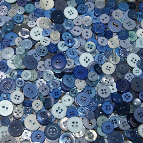 100 Blue Buttons, Blue Berry, Small Button Mix, Assorted Small Button ...