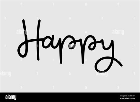 Happy Black Typography Vector Message Stock Vector Image And Art Alamy