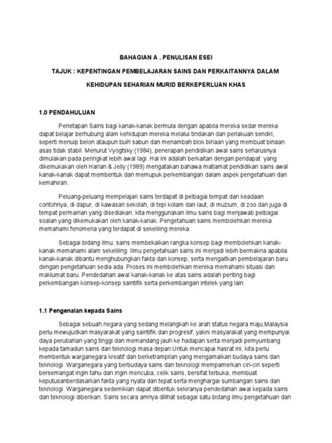 Karangan Kebaikan Perkembangan Sains Dan Teknologi Kepentingan Sains