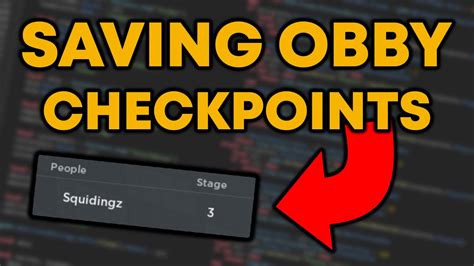 Saving Obby Checkpoints Roblox Scripting Tutorial Youtube